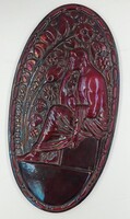 GIANT ZSOLNAY - DRASCHE ART NOUVEAU WALL ORNAMENT