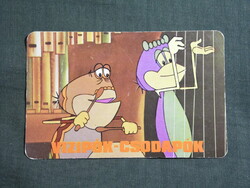 Kártyanaptár,MOKÉP,mozi,Vízipók csodapók rajzfilm, 1984  (6)  ,sérült,