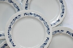 6 db vintage porcelán tányér – Apulum Fine Porcelain, kék virágmintás