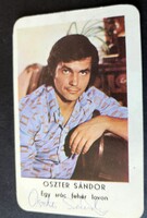 1974 OSZTER SÁNDOR MOZI SZTÁR SZÍNÉSZ SZÍNMŰVÉSZ LEGENDA SAJÁTKEZÜLEG ALÁÍRT AUTOGRÁF KÁRTYANAPTÁR