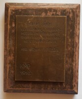 Régi bronz emlékplakett – KMP 1918 emléktárgy