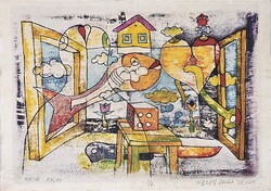 Ef Zámbó István - Nyitott ablak 30 x 42 cm computer print, merített papír