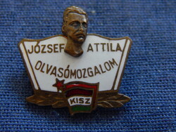 József Attila Olvasómozgalom KISZ jelvény