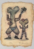 Ef Zámbó István 15,5 x 10,5 cm computer print, merített papír