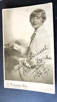 1927 HONTHY HANNA PRIMADONNA SZINÉSZNŐ ÖRÖK CSÁRDÁS KIRÁLYNŐ RITKA FOTÓ SAJÁTKEZÜLEG ALÁÍRT DEDIKÁLT
