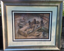 Géza Blattner -Fishing Harbor-