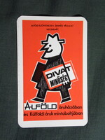 Kártyanaptár,Kecskemét ÁFÉSZ,Alföld áruház,grafikai,reklám figura, 1974  (6)
