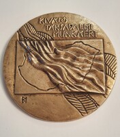 Borsos Miklós  "Kiváló társadalmi munkáért / Hazafias Népfront Országos Tanácsa" bronz plakett  9,6