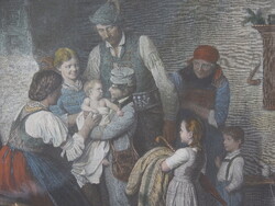 (K) Franz von Defregger (1835-1921) : A kis testvér (nagy méret)