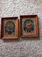 German stained glass artwork 2pcs