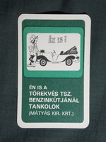 Kártyanaptár,Kecskemét,Törekvés TSZ benzinkút,grafikai, 1977  (6)