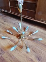 Space age mid century csillár réz hatású impozáns lámpa csillár