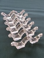6 darabos antik Baccarat öntött kristályüveg KÉSBAK-szett