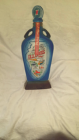 1968-as Jim Beam Illinois Sesquicentennial kék porcelán whiskey-s dekanter.