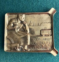 Art deco hamutartó "Gép és Vasútfelszerelési Gyár Rt. Kistarcsa"