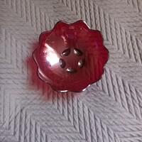 Tupperware bordó átlátszó kínáló tálka 17 cm átmérőjű.