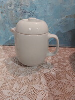 Alföldi Saturnus porcelán fehér teás kancsó, 1literes, 16cm magas