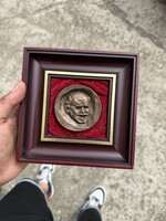 Arturo Toscanini Rare Bronze Plaque on Velvet