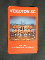 Kártyanaptár,Videoton Sc. NB. 1-es kosárlabda csapata, 1981  (6)