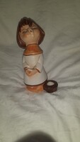 Ritka Hummel Goebel angyalka gyertyatartóval, limitált kiadású T