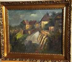 (N) Ismeretlen festő (20.sz.első fele) : Hunyadi János út / Budapest / Budai vár