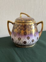 Ritka Merkelsgrün „Elsa” szecessziós porcelán cukortartó 1912-1918  Austria (P0066)