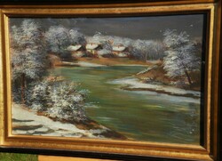 (N) Palicz József (1931 - ) : Folyóparti falu
