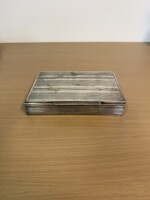 Antik Ezüstözött Cigaretta, Kártyatartó Doboz FŐÉ A186