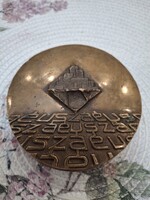 Szegedi Állami Építőipari Vállalat 25 Year Jubilee Anniversary.Bronze Small Sculpture.Asszonyi Tamás.