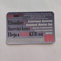 RAMKER Sajószentpéter 2012. évi kártyanaptár - Elromlott? Szervízt keres? Hívja a RAMKER-est!