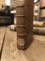 "L Homme de cour ( A udvari ember), francia nyelvű könyv 1716-os, antik könyv