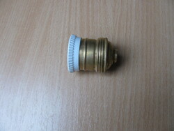 Antik réz porcelán E27 normál lámpa izzó foglalat.