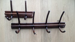 Ritka Thonet jellegű hajlított fa fogas szett (2 db) -ruhafogas  páros
