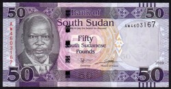Dél-Szudán 50 font UNC 2019