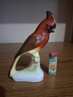 Bodrogkeresztúri kerámia madár, 19,4 cm. Papagáj. Hibátlan. Jelzett