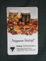 Kártyanaptár,Nyíregyháza konzervgyár,nagymama lekvárja, 1985  (6)