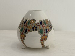 Zsolnay szecessziós porcelán váza kaspó körpecsétes