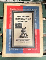 Tizennyolc skandináv író magyarul Kner nyomda Gyoma - Kozma Lajos tervezés antikvár könyv