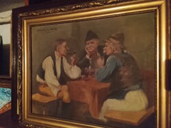 Horváth G. Andor borozgatók festmény.