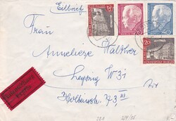 1964 Németország Futott Expressz Boríték Deutche Bundespost