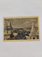 BUDAPEST Halászbástya fekete-fehér régi képeslap 1956