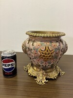 Antique family seal Zsolnay petrol lamp body