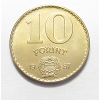 Magyarország,10 forint 1987 aUNC+ ötvözet