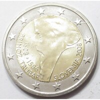 Szlovénia,2 euro 2008 - Primoz Trubar író aUNC+ ötvözet
