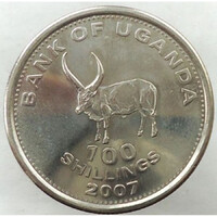 Uganda 100 Shillings 2007 - Szanga szarvasmarha - verdefényes