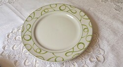 Arte Viva porcelán lapostányér 26 cm – zöld mintás