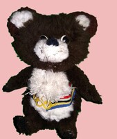 Retro CCCP drótvázas plüss OLIMPIA MOSZKVA logó figurája Misa mackó 17 cm a képek szerint