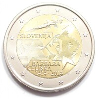 Szlovénia,2 euro 2014 - Cillei Borbála koronázása aUNC+ ötvözet