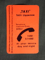 Kártyanaptár,Németország,Lippstadt TAXI, 1985  (6)