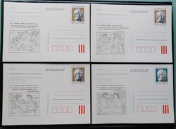 Ld323-32 / 1982 Goethe halálának 1150. évfordulója díjjegyes levelezőlap teljes sorozat